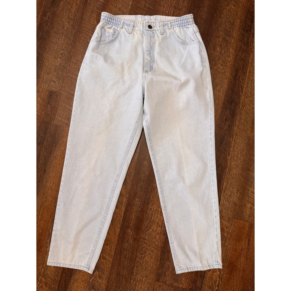 Vintage Lee Original Jeans Women's Size 10 Petite Light Wash High Rise Mom Jeans